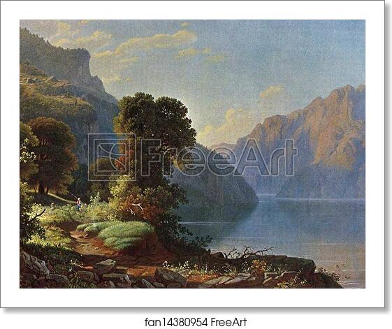 Free art print of Landscape: Mountain View by George Caleb Bingham Free art print of Landscape: Mountain View by George Caleb Bingham