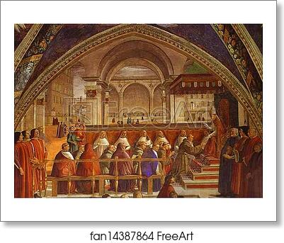 Free art print of The Confirmation of the Rule of the Order of St. Francis by Pope Honorius III. Detail by Domenico Ghirlandaio Free art print of The Confirmation of the Rule of the Order of St. Francis by Pope Honorius III. Detail by Domenico Ghirlandaio