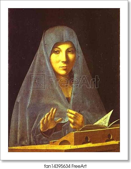 Free art print of Virgin Annunciate by Antonello Da Messina Free art print of Virgin Annunciate by Antonello Da Messina