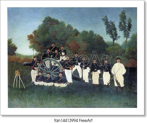 Free art print of The Artillerymen by Henri Rousseau Free art print of The Artillerymen by Henri Rousseau