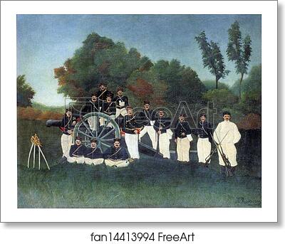Free art print of The Artillerymen by Henri Rousseau