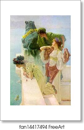 Free art print of A Coign of Vantage by Sir Lawrence Alma-Tadema