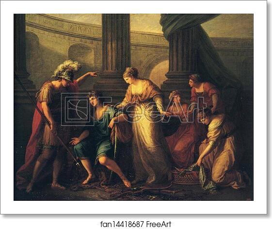 Free art print of Hector Calls Paris to the Battle by Angelica Kauffman