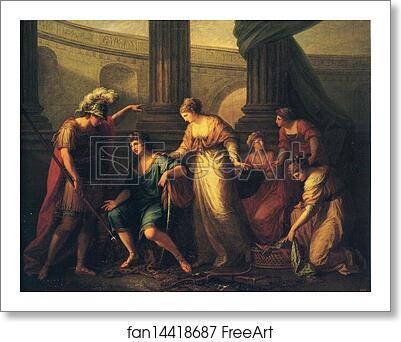 Free art print of Hector Calls Paris to the Battle by Angelica Kauffman