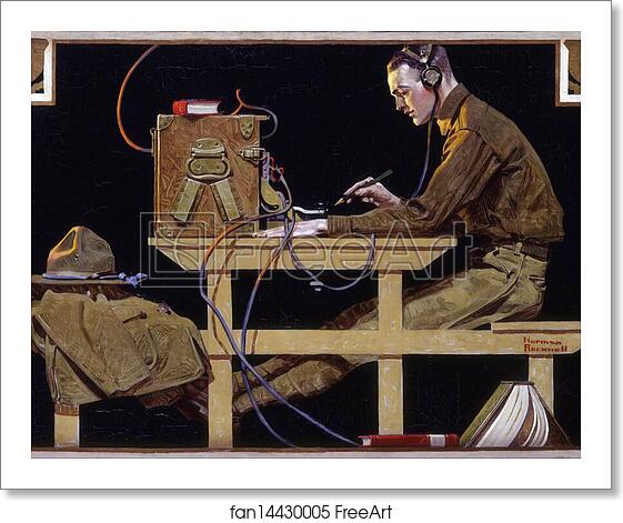 Free art print of U.S. Army Teaches a Trade (G.I. Telegrapher) by Norman Rockwell Free art print of U.S. Army Teaches a Trade (G.I. Telegrapher) by Norman Rockwell