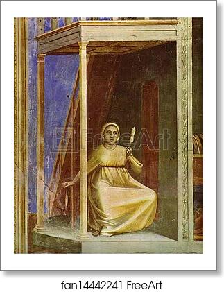 Free art print of The Angel Appearing to St. Anne. Detail by Giotto