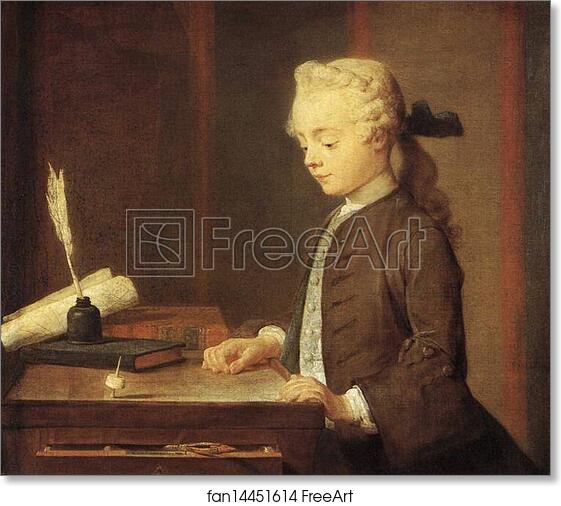 Free art print of Portrait of Auguste Gabriel Godefroy by Jean-Baptiste-Simeon Chardin