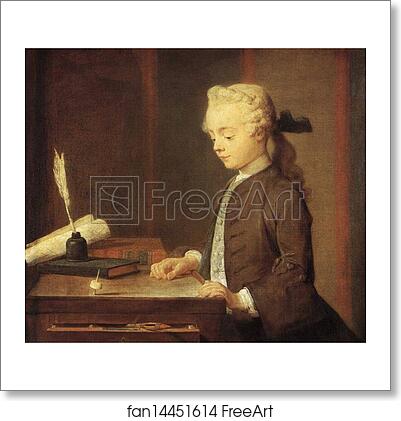 Free art print of Portrait of Auguste Gabriel Godefroy by Jean-Baptiste-Simeon Chardin