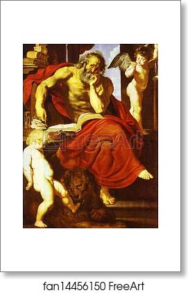 Free art print of St. Jerome in His Hermitage by Peter Paul Rubens