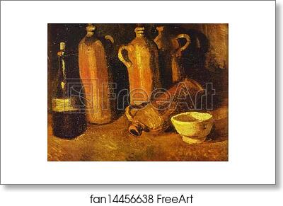 Free art print of Still Life with Four Jugs by Vincent Van Gogh