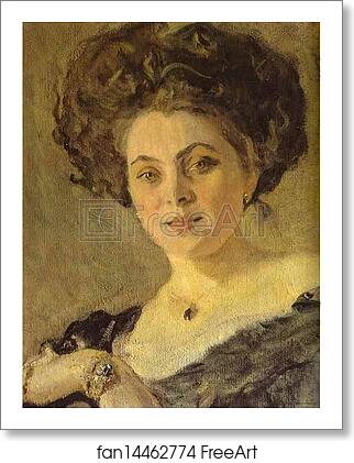 Free art print of Portrait of Yevdokia Morozova. Detail by Valentin Serov