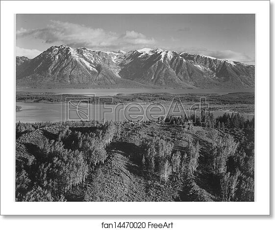 Free art print of Grand Teton National Park, Wyoming. Photographs of National Parks and Monuments, compiled 1941 - 1942, documenting the period ca. 1933 - 1942. by Ansel Adams (1902-1984) Free art print of Grand Teton National Park, Wyoming. Photographs of National Parks and Monuments, compiled 1941 - 1942, documenting the period ca. 1933 - 1942. by Ansel Adams (1902-1984)