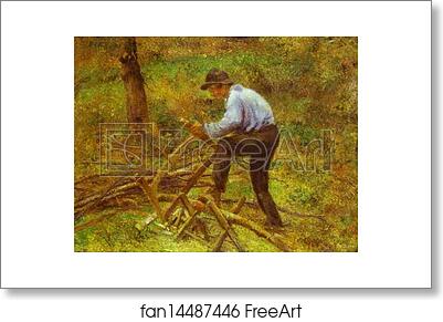 Free art print of The Woodcutter by Camille Pissarro