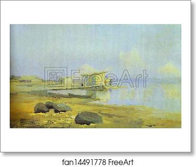 Free art print of On the River. Calm by Feodor Vasilyev