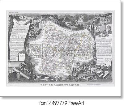 Free art print of Dept. De Saone et Loire. by Victor Jules Levasseur Free art print of Dept. De Saone et Loire. by Victor Jules Levasseur
