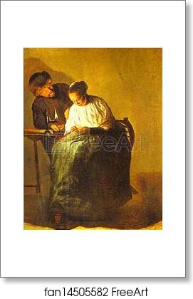 Free art print of Man Offering a Woman Money by Judith Leyster