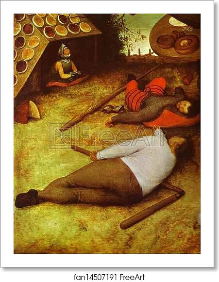 Free art print of The Land of Cockaigne. Detail by Pieter Bruegel The Elder Free art print of The Land of Cockaigne. Detail by Pieter Bruegel The Elder