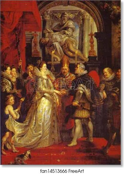 Free art print of The Marriage of Marie de' Medici by Peter Paul Rubens