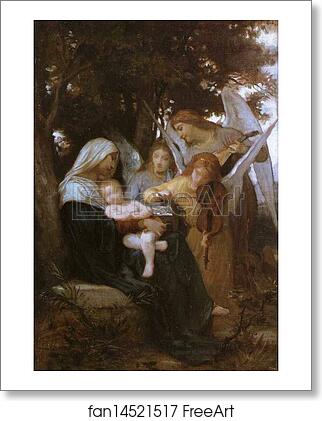 Free art print of Sketch for the Song of the Angels by William-Adolphe Bouguereau