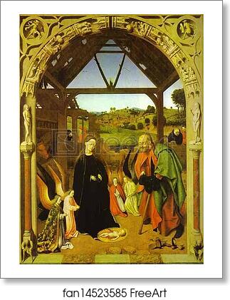 Free art print of The Nativity by Petrus Christus