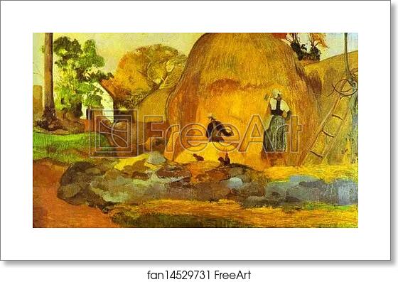 Free art print of Yellow Hay Ricks (Fair Harvest) by Paul Gauguin Free art print of Yellow Hay Ricks (Fair Harvest) by Paul Gauguin
