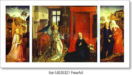 Free art print of Annunciation Triptych by Rogier Van Der Weyden