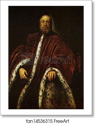 Free art print of A Procurator of St.Mark's by Jacopo Robusti, Called Tintoretto