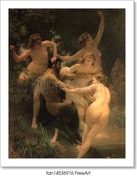 Free art print of Nymphs and Satyr by William-Adolphe Bouguereau Free art print of Nymphs and Satyr by William-Adolphe Bouguereau