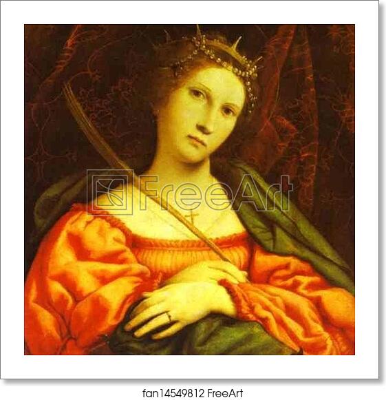Free art print of St. Catherine by Lorenzo Lotto