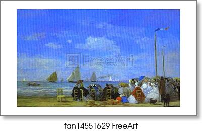 Free art print of Beach Scene, Trouville by Eugène-Louis Boudin Free art print of Beach Scene, Trouville by Eugène-Louis Boudin
