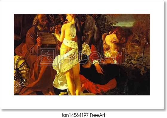 Free art print of The Rest on the Flight into Egypt by Caravaggio