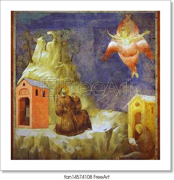 Free art print of Receiving the Stigmata by Giotto