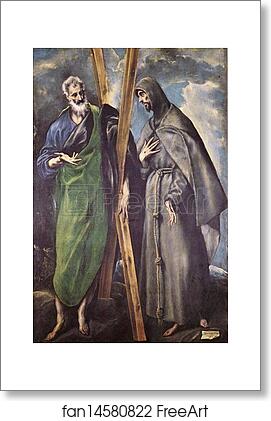 Free art print of St. Andrew and St. Francis by El Greco