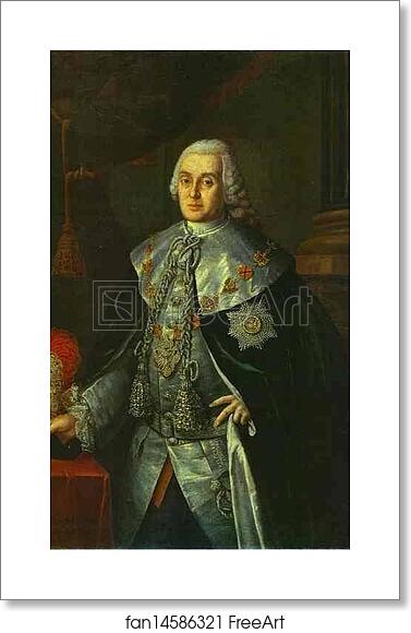 Free art print of Portrait of General-in-Chief, Count William W. Fermor by Aleksey Antropov