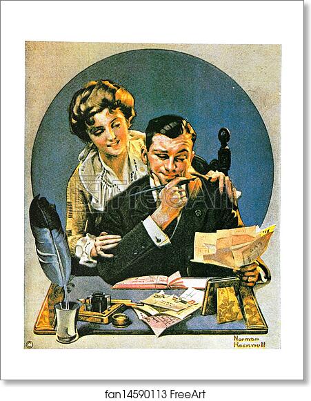 Free art print of First of the Month by Norman Rockwell Free art print of First of the Month by Norman Rockwell