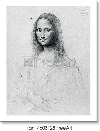 Free art print of Study of the Mona Lisa by Leonardo da Vinci by Frederick Leighton