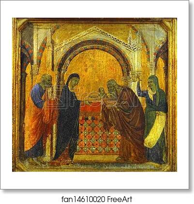 Free art print of Maestà (front, predella) The Presentation in the Temple by Duccio Di Buoninsegna Free art print of Maestà (front, predella) The Presentation in the Temple by Duccio Di Buoninsegna