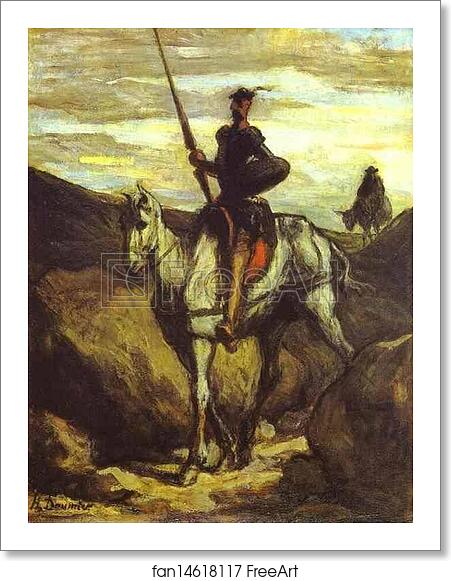 Free art print of Don Quixote and Sancho Pansa by Honoré Daumier