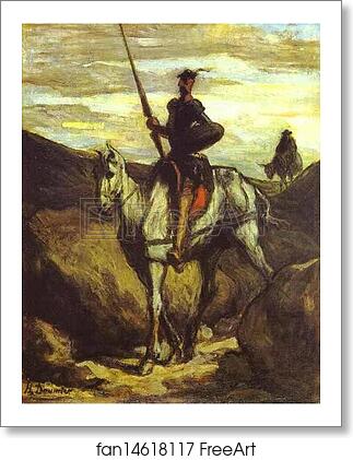 Free art print of Don Quixote and Sancho Pansa by Honoré Daumier