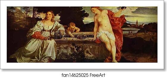 Free art print of Sacred and Profane Love by Titian
