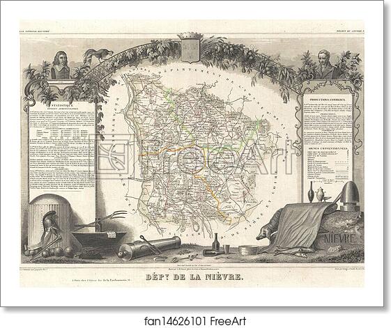 Free art print of Dept. de la Nievre. by Victor Jules Levasseur