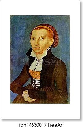 Free art print of Portrait of Katharina von Bora, Wife of Martin Luther by Lucas Cranach The Elder