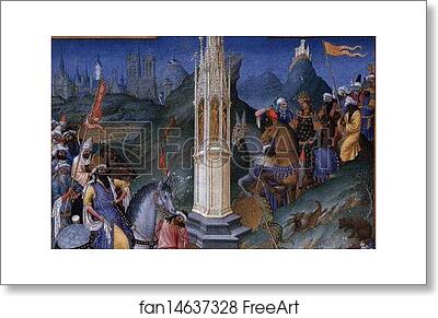 Free art print of Les trÄ�s riches heures du Duc de Berry. The Meeting of the Three Magi. Detail by Limbourg Brothers