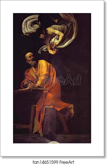 Free art print of St. Matthew and the Angel by Caravaggio