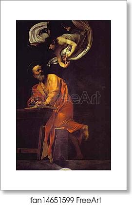Free art print of St. Matthew and the Angel by Caravaggio