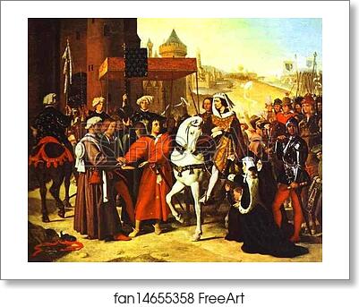 Free art print of Entrance of Dauphin, future Charles V, to Paris by Jean-Auguste-Dominique Ingres