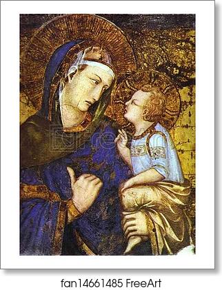 Free art print of The Virgin with Child and Saints. Detail by Pietro Lorenzetti