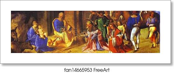 Free art print of Adoration of the Magi by Giorgione