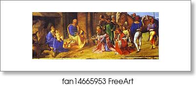 Free art print of Adoration of the Magi by Giorgione