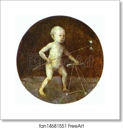 Free art print of Christ Child with a Walking-Frame by Hieronymus Bosch